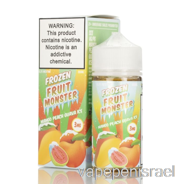 חד פעמי Vape Israel אייס מנגו אפרסק גויאבה - מפלצת פירות קפואים - 100 מ"ל 0 מ"ג